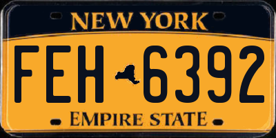 NY license plate FEH6392