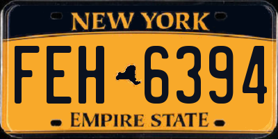 NY license plate FEH6394