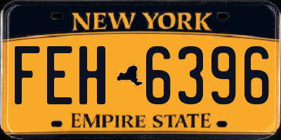 NY license plate FEH6396