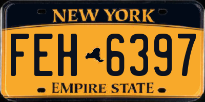 NY license plate FEH6397
