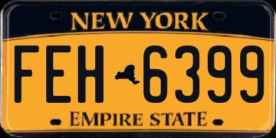 NY license plate FEH6399