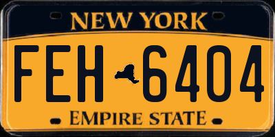 NY license plate FEH6404