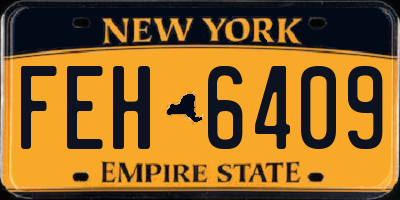 NY license plate FEH6409