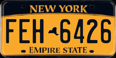 NY license plate FEH6426