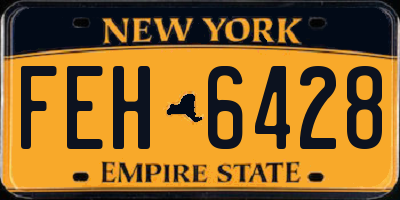 NY license plate FEH6428