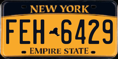 NY license plate FEH6429