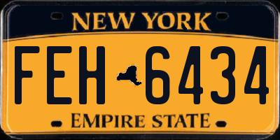 NY license plate FEH6434