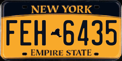 NY license plate FEH6435