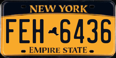 NY license plate FEH6436