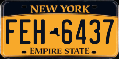 NY license plate FEH6437