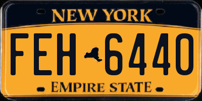 NY license plate FEH6440