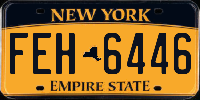 NY license plate FEH6446