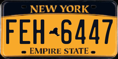 NY license plate FEH6447
