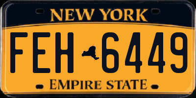 NY license plate FEH6449