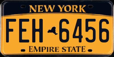 NY license plate FEH6456