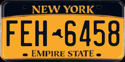 NY license plate FEH6458