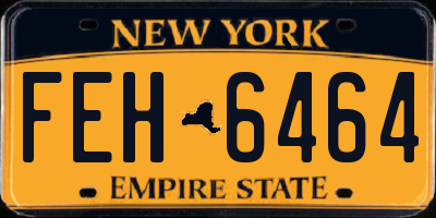 NY license plate FEH6464