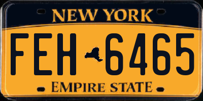 NY license plate FEH6465