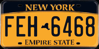 NY license plate FEH6468