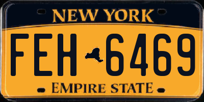 NY license plate FEH6469