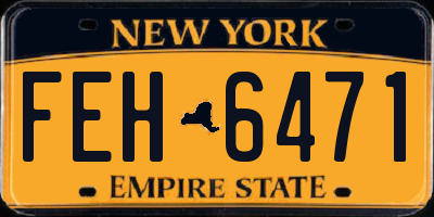 NY license plate FEH6471