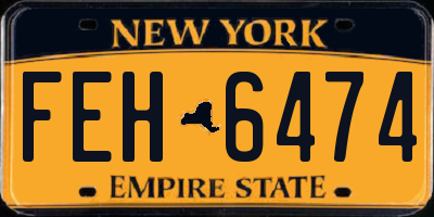 NY license plate FEH6474