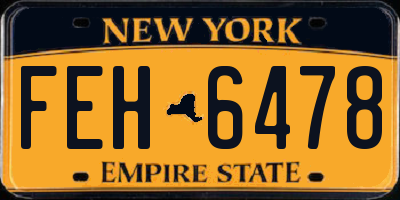 NY license plate FEH6478
