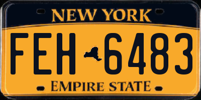 NY license plate FEH6483
