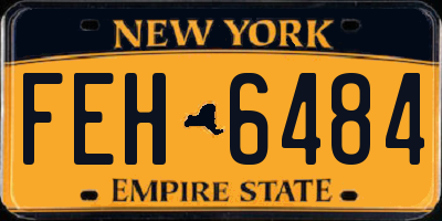 NY license plate FEH6484