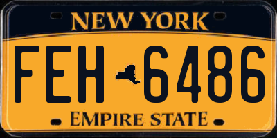 NY license plate FEH6486