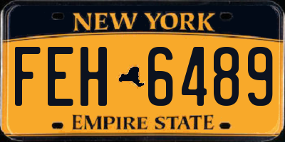 NY license plate FEH6489