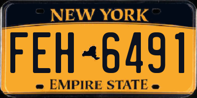 NY license plate FEH6491
