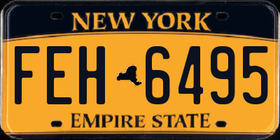 NY license plate FEH6495