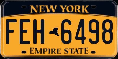 NY license plate FEH6498