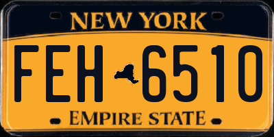 NY license plate FEH6510