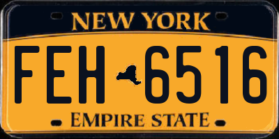 NY license plate FEH6516