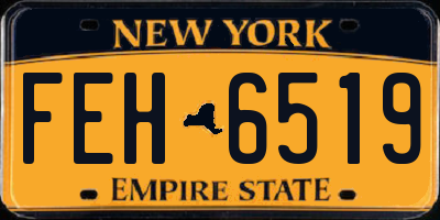 NY license plate FEH6519