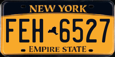 NY license plate FEH6527