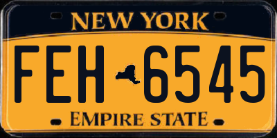 NY license plate FEH6545
