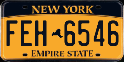 NY license plate FEH6546