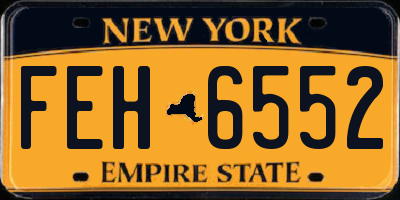 NY license plate FEH6552