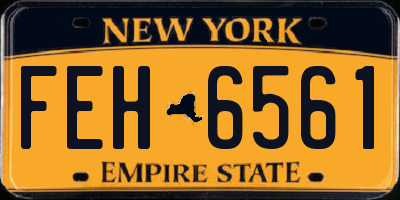 NY license plate FEH6561