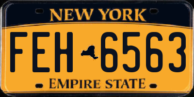 NY license plate FEH6563