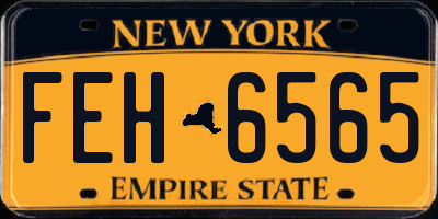 NY license plate FEH6565
