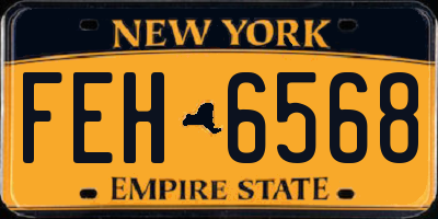 NY license plate FEH6568