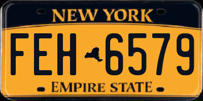 NY license plate FEH6579