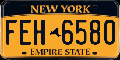 NY license plate FEH6580