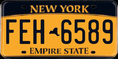 NY license plate FEH6589
