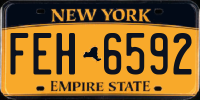 NY license plate FEH6592