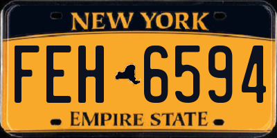 NY license plate FEH6594